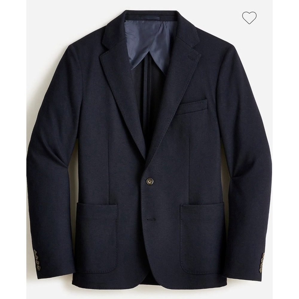NWT J. Crew Wool blend Jacket Blazer Sport Coat Charcoal Gray Slim Fit Mens Sz L